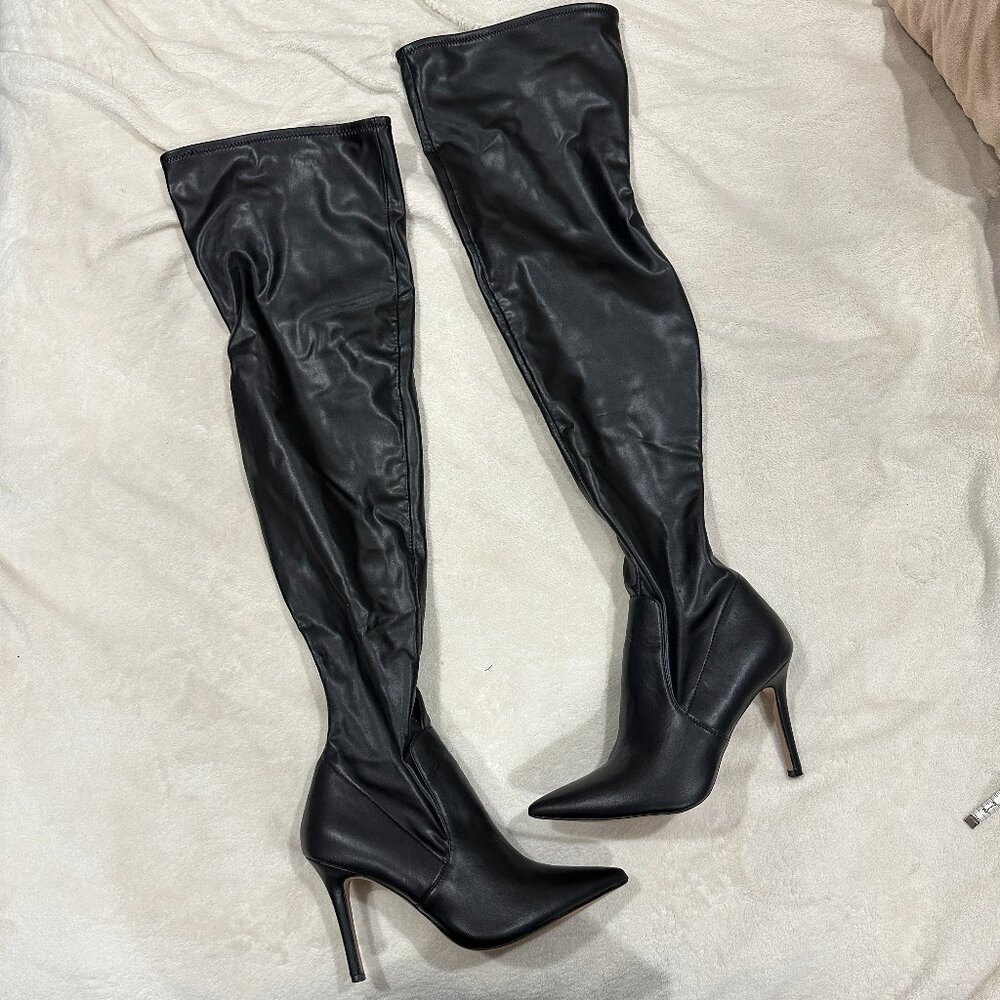 Aldo Sailor Faux Leather Thigh High Boots
